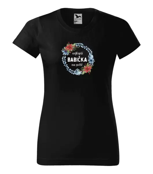 Dámské tričko Nejlepší babička na světě, věneček