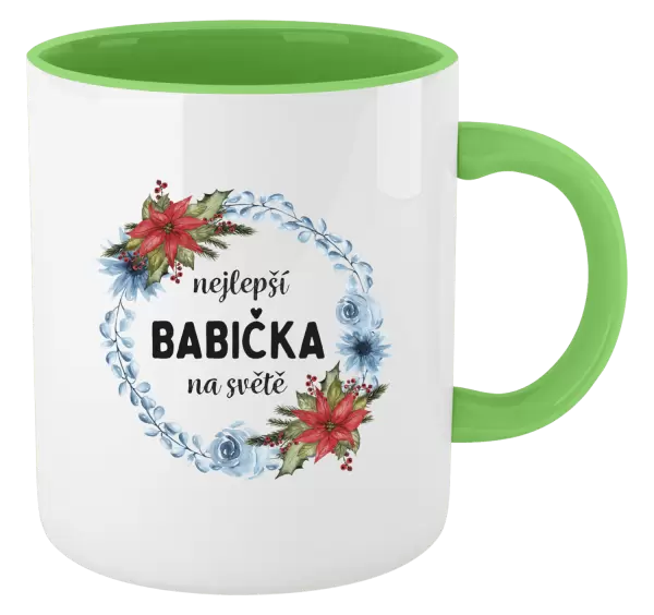 Hrnek Nejlepší babička na světě, věneček