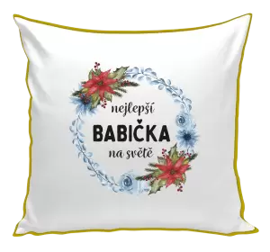 Polštář Nejlepší babička na světě, věneček