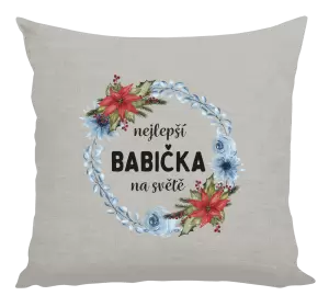 Polštář Nejlepší babička na světě, věneček