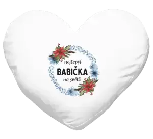 Polštář Nejlepší babička na světě, věneček