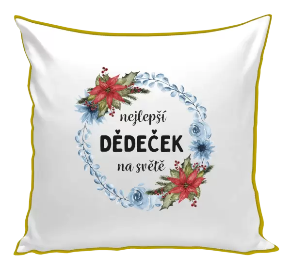 Polštář Nejlepší dědeček na světě, věneček