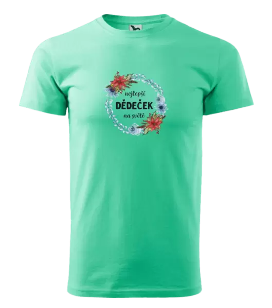 Pánské tričko Nejlepší dědeček na světě, věneček