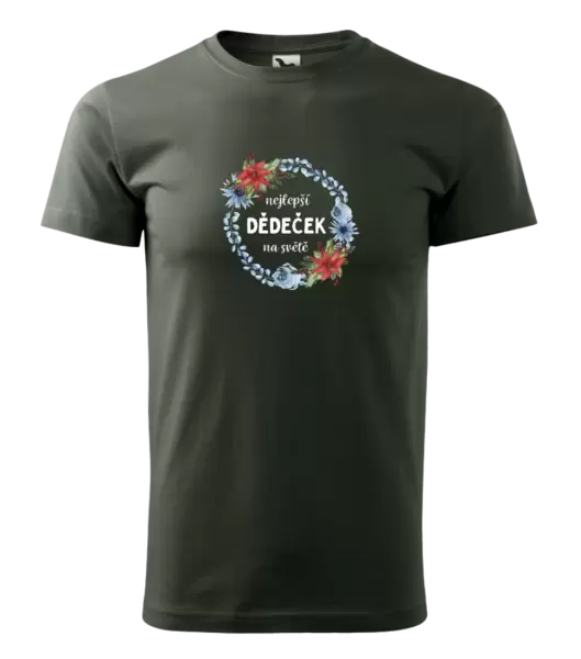 Pánské tričko Nejlepší dědeček na světě, věneček