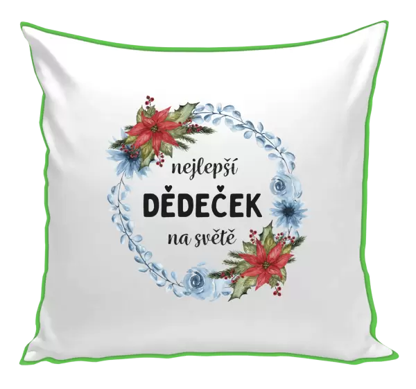 Polštář Nejlepší dědeček na světě, věneček