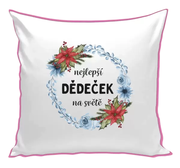 Polštář Nejlepší dědeček na světě, věneček
