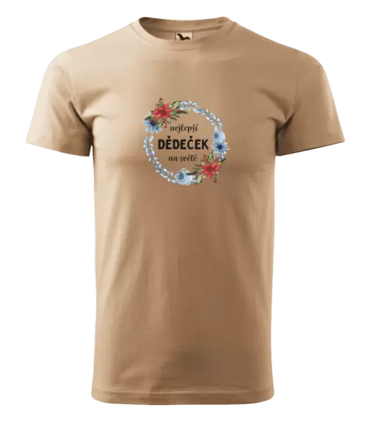 Pánské tričko Nejlepší dědeček na světě, věneček