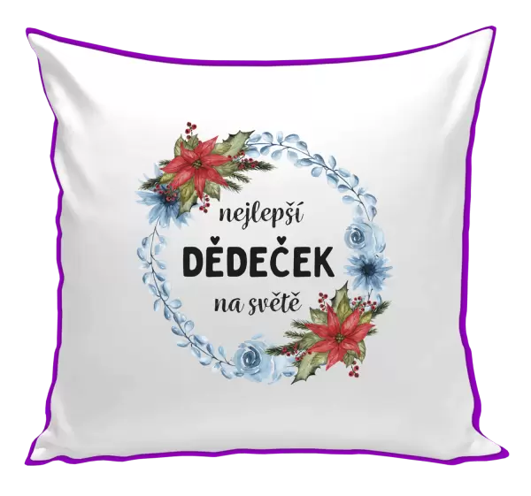 Polštář Nejlepší dědeček na světě, věneček