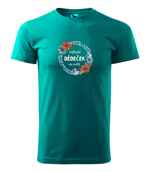 Pánské tričko Nejlepší dědeček na světě, věneček