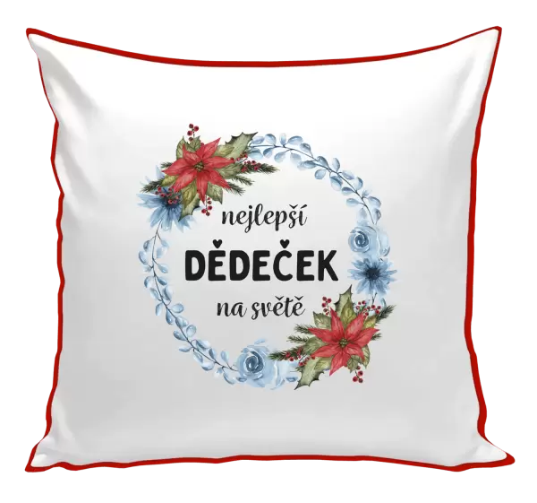 Polštář Nejlepší dědeček na světě, věneček