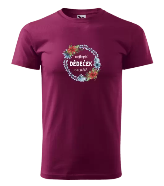 Pánské tričko Nejlepší dědeček na světě, věneček