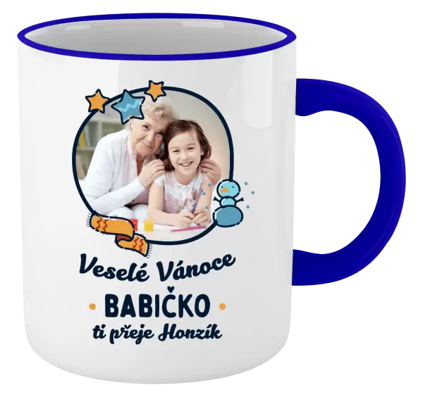 Hrnek Veselé Vánoce babičko s věnováním