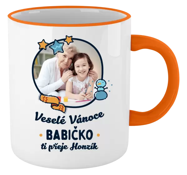 Vánoční hrnek Veselé Vánoce babičko s věnováním