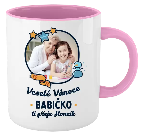 Hrnek Veselé Vánoce babičko s věnováním