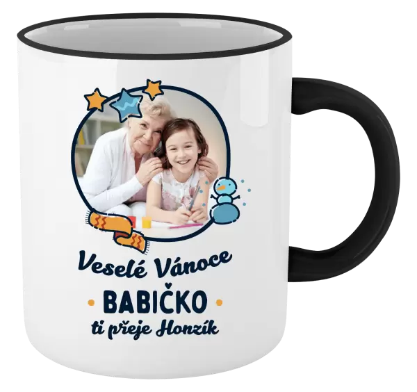 Vánoční hrnek Veselé Vánoce babičko s věnováním