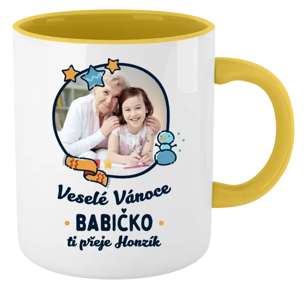 Hrnek Veselé Vánoce babičko s věnováním