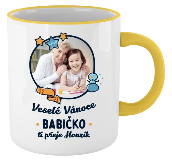 Vánoční hrnek Veselé Vánoce babičko s věnováním