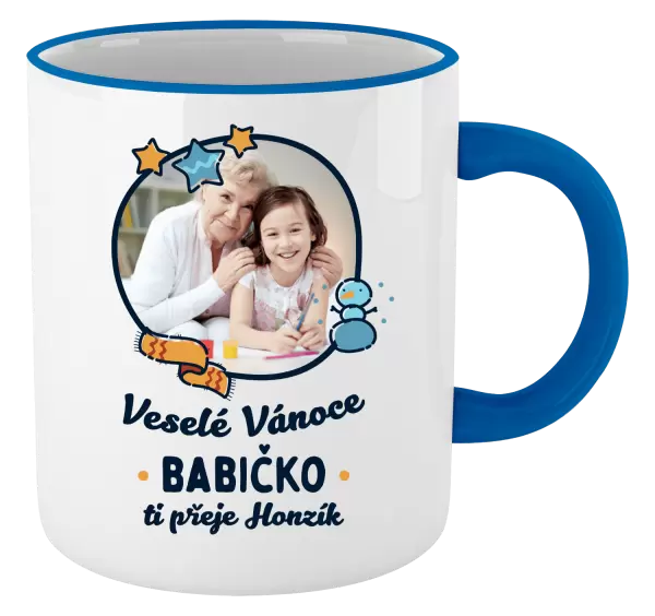 Hrnek Veselé Vánoce babičko s věnováním