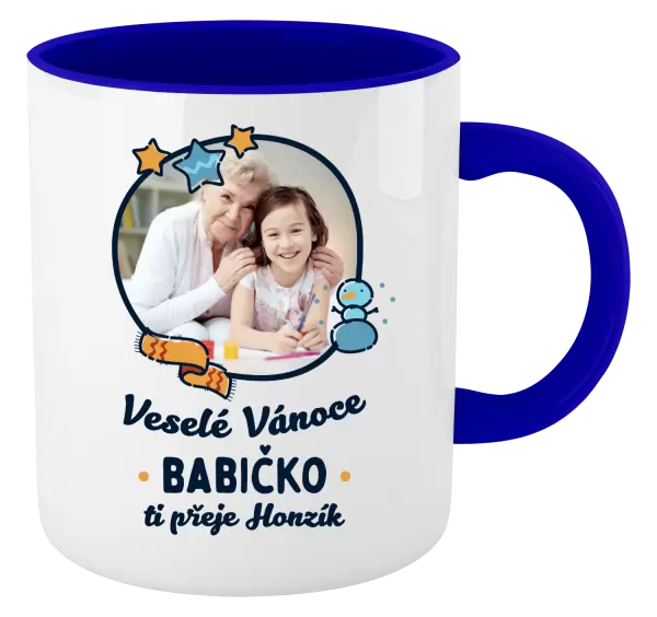 Vánoční hrnek Veselé Vánoce babičko s věnováním