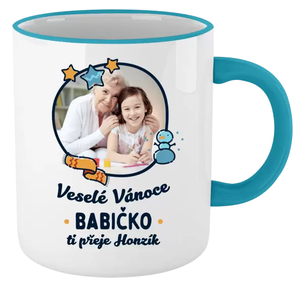 Vánoční hrnek Veselé Vánoce babičko s věnováním
