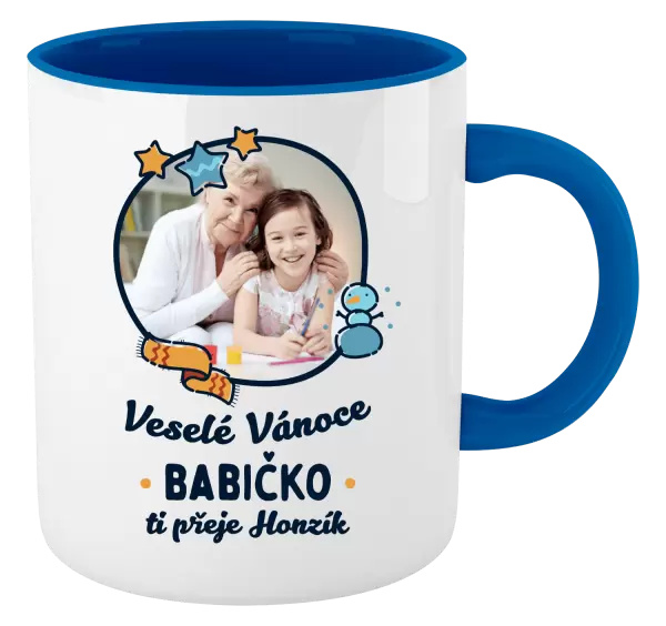 Vánoční hrnek Veselé Vánoce babičko s věnováním