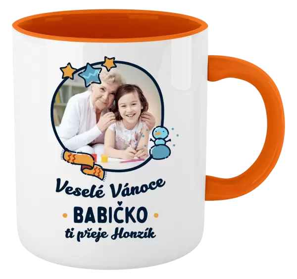 Vánoční hrnek Veselé Vánoce babičko s věnováním
