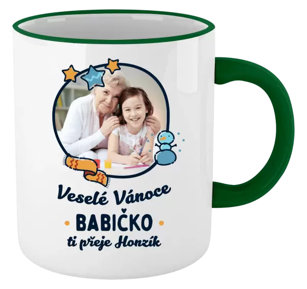 Hrnek Veselé Vánoce babičko s věnováním