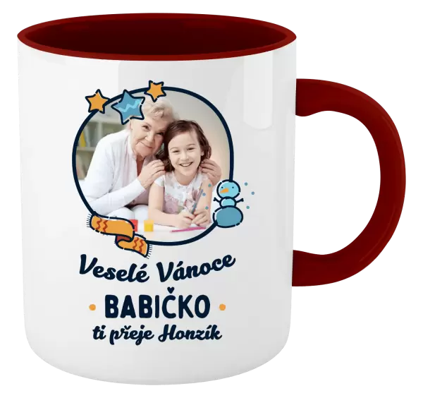 Hrnek Veselé Vánoce babičko s věnováním