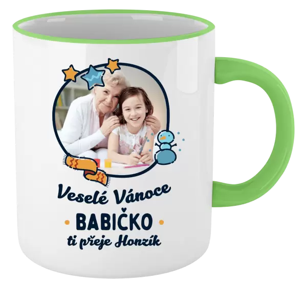 Hrnek Veselé Vánoce babičko s věnováním