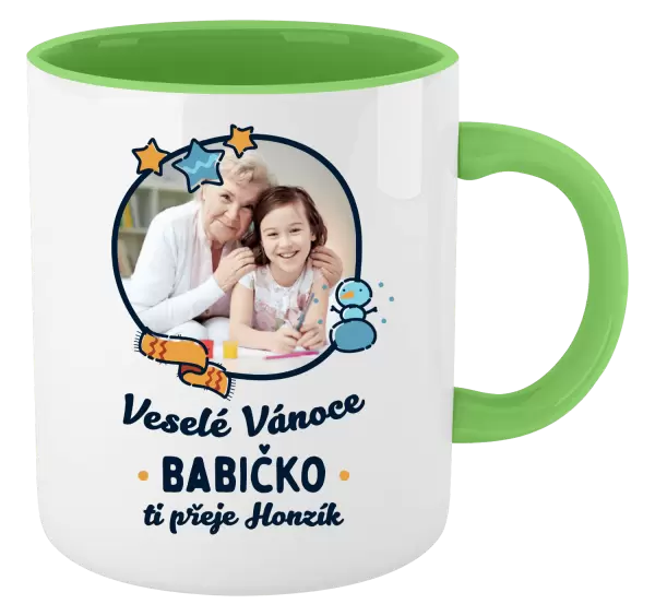 Vánoční hrnek Veselé Vánoce babičko s věnováním