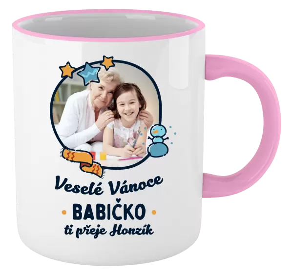 Vánoční hrnek Veselé Vánoce babičko s věnováním