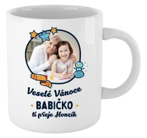Vánoční hrnek Veselé Vánoce babičko s věnováním