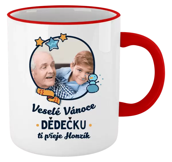 Hrnek Veselé Vánoce dědečku s věnováním