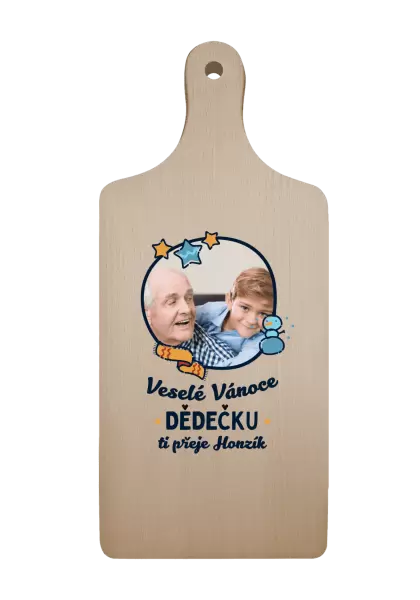Prkénko Veselé Vánoce dědečku s věnováním