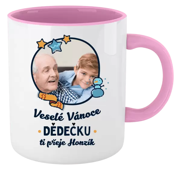 Hrnek Veselé Vánoce dědečku s věnováním