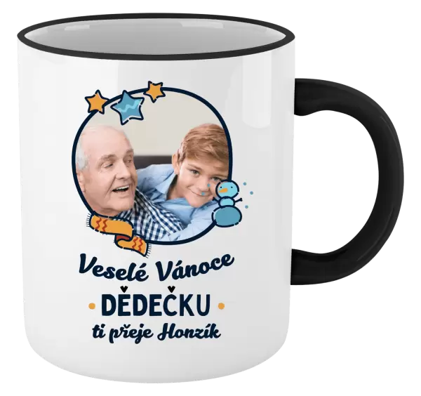 Hrnek Veselé Vánoce dědečku s věnováním