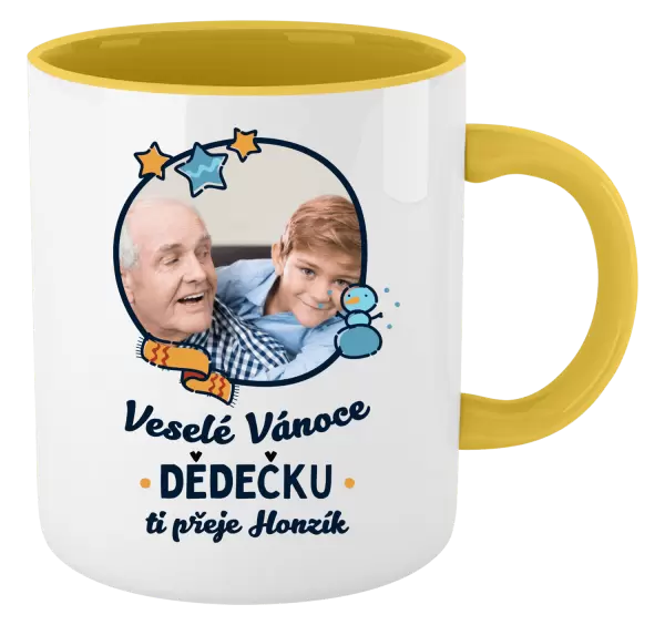 Hrnek Veselé Vánoce dědečku s věnováním
