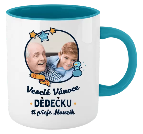 Hrnek Veselé Vánoce dědečku s věnováním
