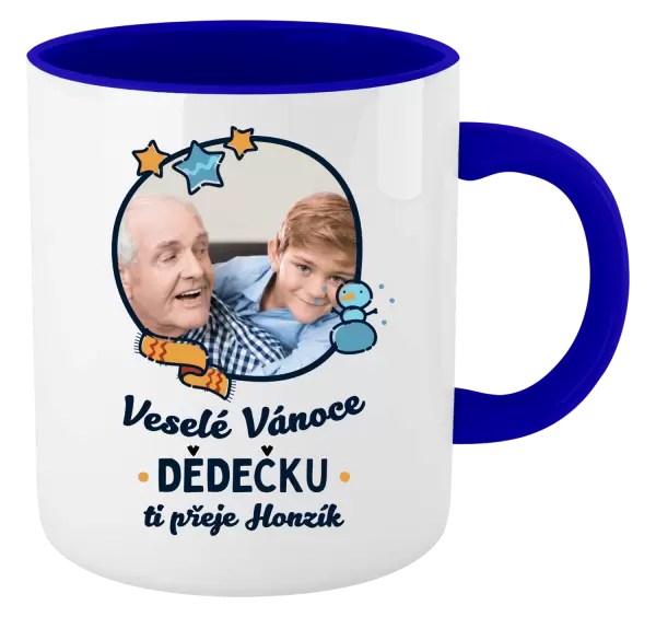 Hrnek Veselé Vánoce dědečku s věnováním