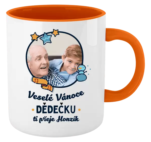 Hrnek Veselé Vánoce dědečku s věnováním