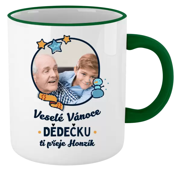 Hrnek Veselé Vánoce dědečku s věnováním