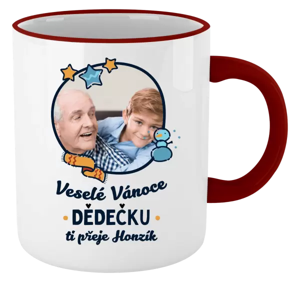 Hrnek Veselé Vánoce dědečku s věnováním