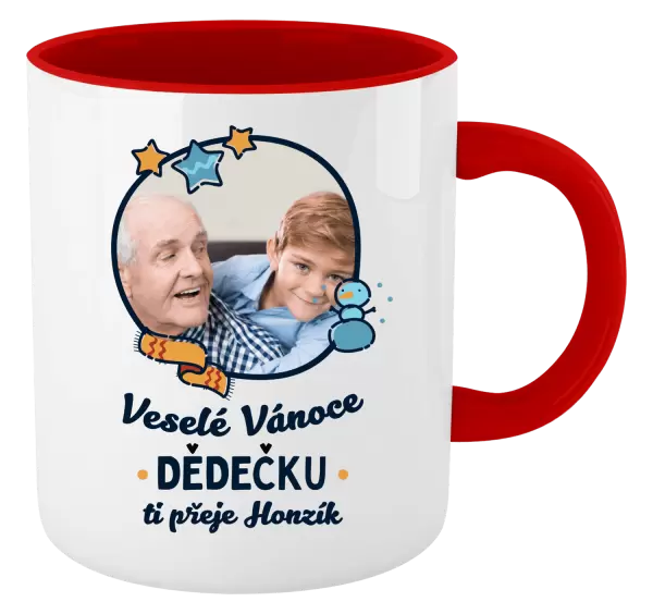 Hrnek Veselé Vánoce dědečku s věnováním