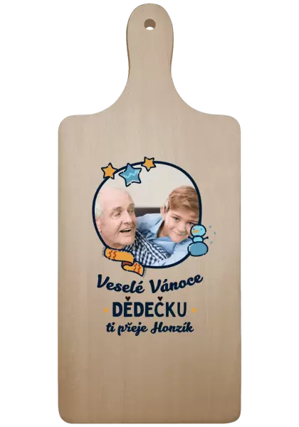 Prkénko Veselé Vánoce dědečku s věnováním