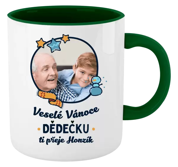 Hrnek Veselé Vánoce dědečku s věnováním