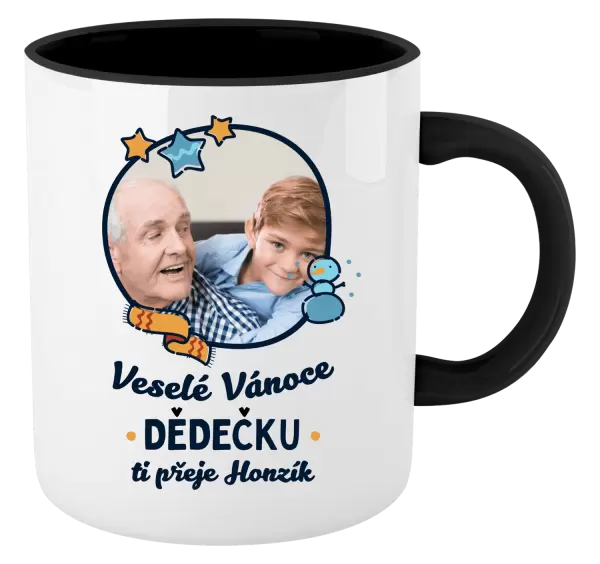 Hrnek Veselé Vánoce dědečku s věnováním