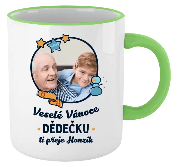 Hrnek Veselé Vánoce dědečku s věnováním