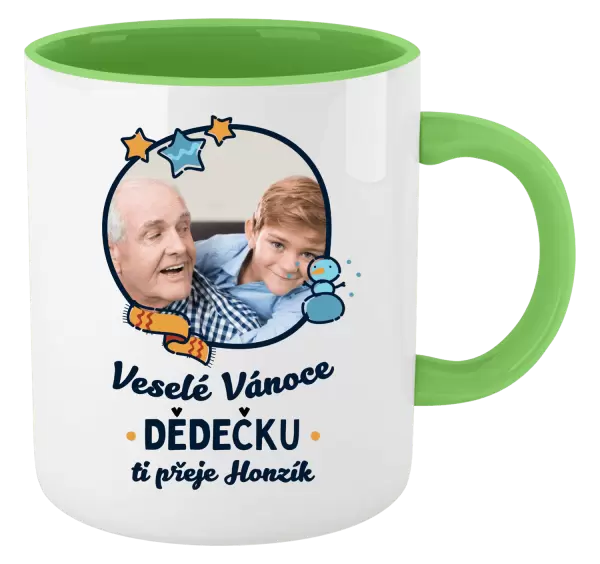 Hrnek Veselé Vánoce dědečku s věnováním