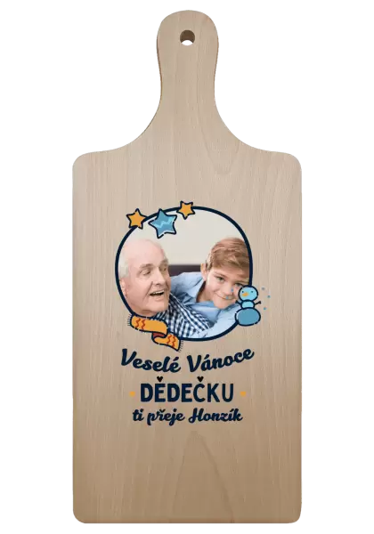 Prkénko Veselé Vánoce dědečku s věnováním