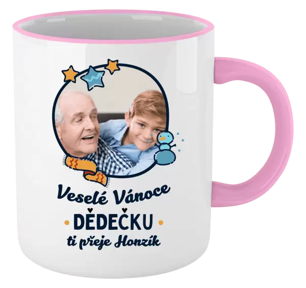 Hrnek Veselé Vánoce dědečku s věnováním